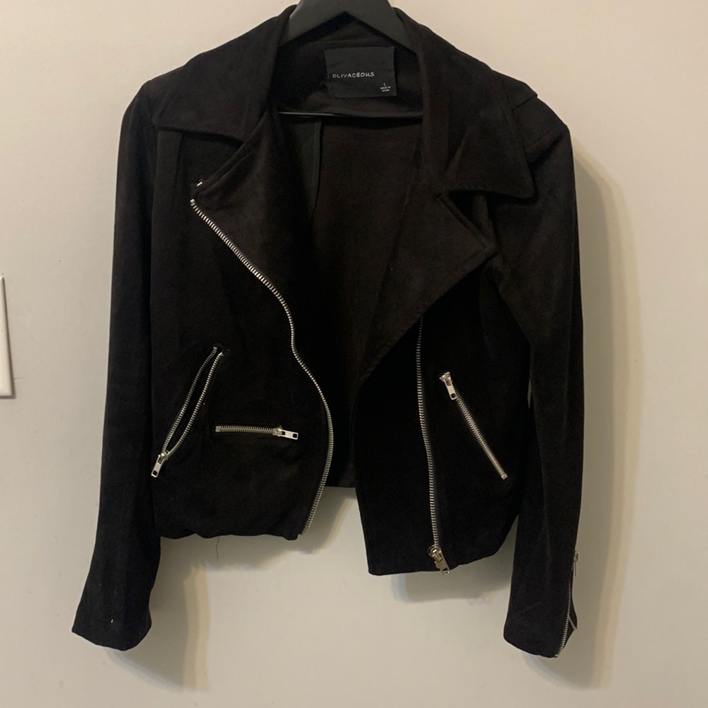 Black suede jacket
